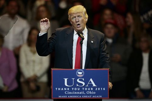 Donald Trump kicked off his nationwide victory tour at U.S. Bank Arena in December. (Photo: The Enquirer/Sam Greene)